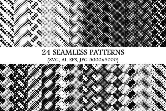 24 Moochrome Seamless Square Patterns for Modern Web Design