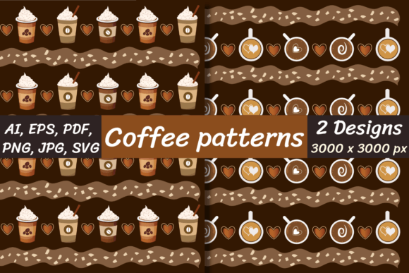 Coffee Patterns: A Graphic Design Asset for Creative Projects