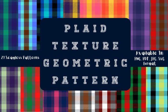 Colorful Plaid Geometric Graphics for Creative Projects