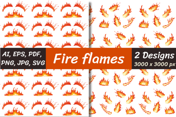 Fire Patterns – A Graphic Design Asset for Bold Visuals