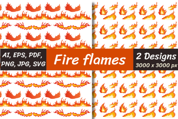 Fire Seamless Patterns: A Dynamic Graphic Design Asset for Branding
