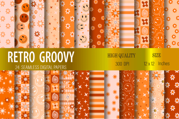 Groovy Digital Papers for Cricut and Handmade Projects
