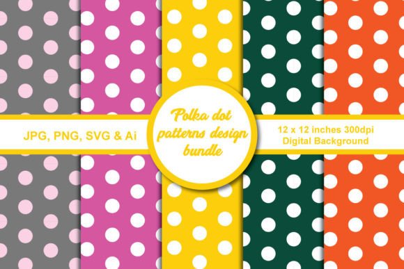 Polka Dot Patterns Bundle for Local Business Branding